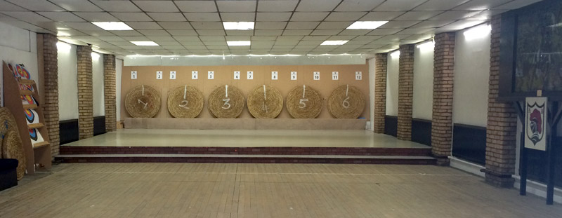 Indoor 20m archery range at Assheton Bowmen