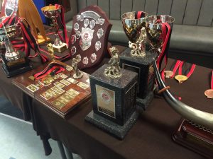 Trophies for presentation