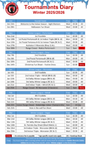 Winter Tournaments Diary 25 - 26